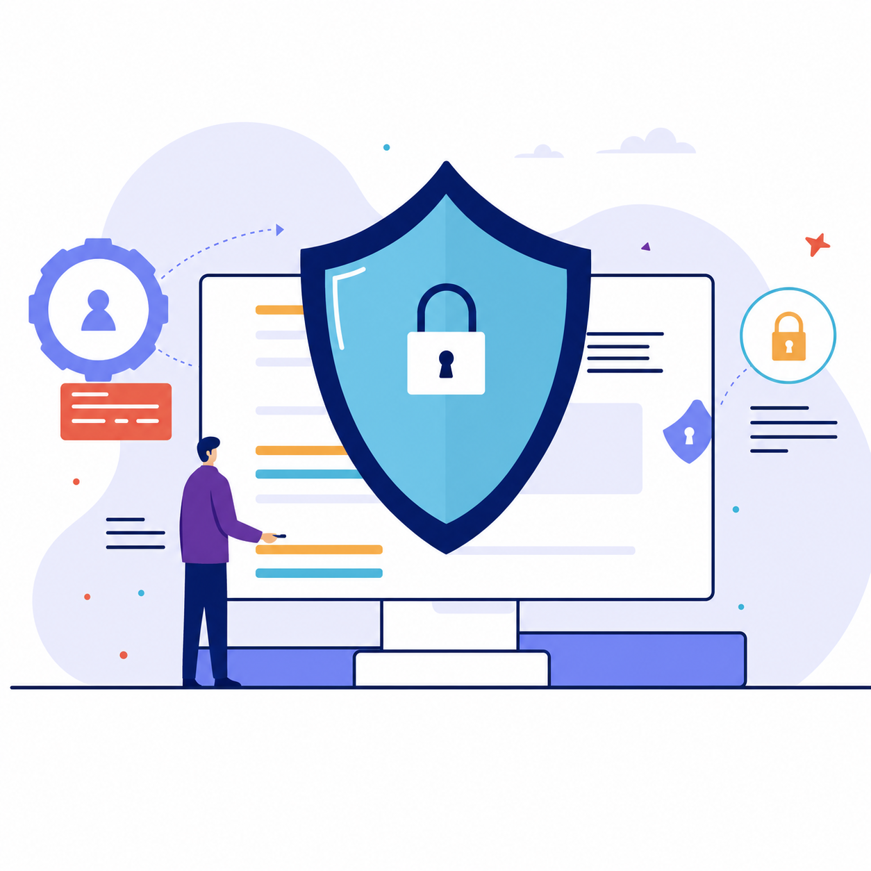 Shield protecting business technology and data